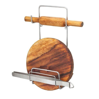 Stainless Steel Rolling Pin Holder Chakla Belan Stand